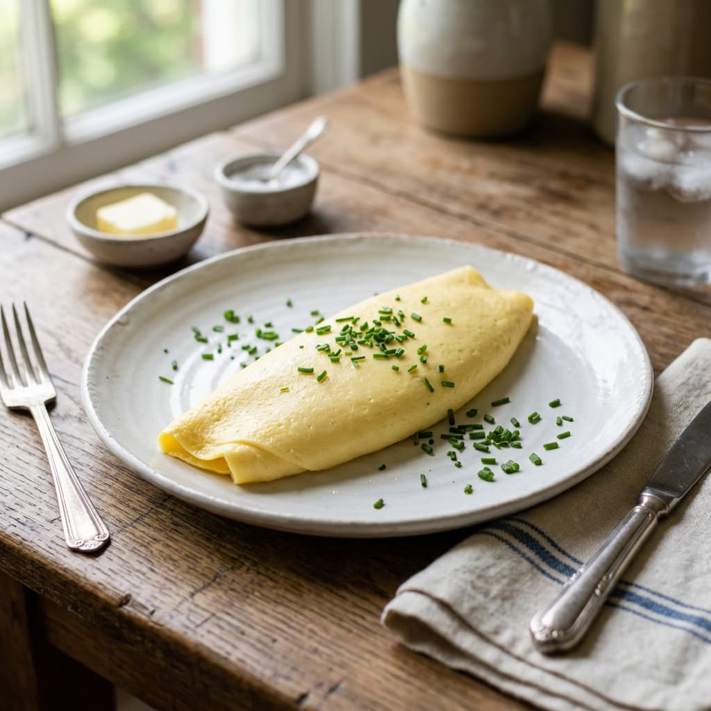 Omelete Francesa Clássica (Chef Jacques Pépin)