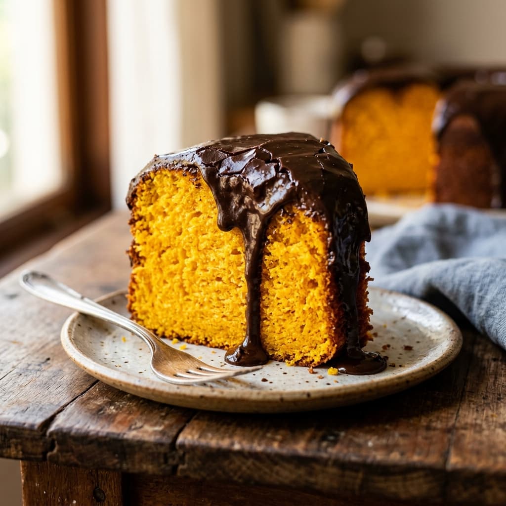 Bolo de Cenoura Fofinho com Cobertura Casquinha