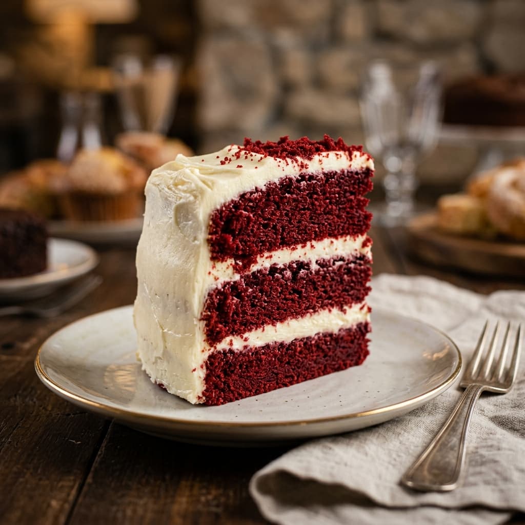 Bolo Red Velvet Clássico (Massa de Veludo Vermelho)