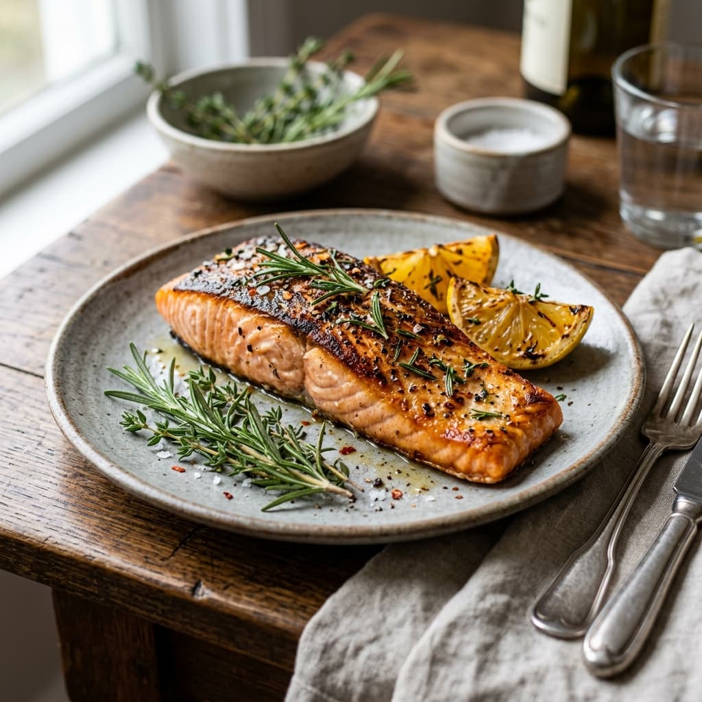 Salmão na Airfryer com Ervas Finas